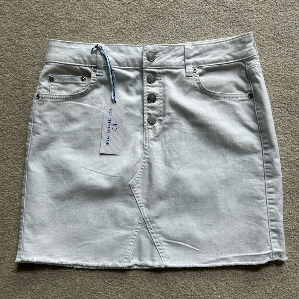 Southern Tide White Mini Pencil Skirt Casual